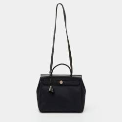 Pre Owned Hermes Black Toile Canvas and Vache Hunter 2in1 Herbag 31 Bag