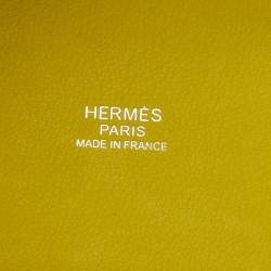 Pre Owned Hermes Lime Swift Leather Micro Picotin Lock Bag