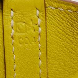 Pre Owned Hermes Lime Swift Leather Micro Picotin Lock Bag