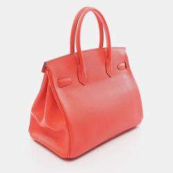 مملوكة مسبقًا حقيبة هيرمس بيركين 30 جلد إبصم روز جايبور توت