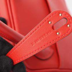 Pre Owned Hermes Lindy 26 Rouge Tomate Swift Leather Shoulder Bag