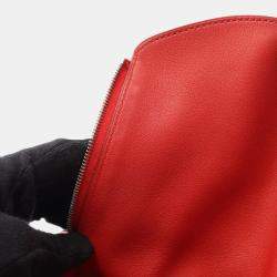 Pre Owned Hermes Lindy 26 Rouge Tomate Swift Leather Shoulder Bag