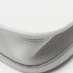 Pre Owned Hermes Evelyne 16 Blue Pale Taurillon Clemence Leather Crossbody Bag