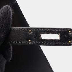 مملوكة مسبقًا حقيبة يد هيرمس كيلي 32 جلد بوكس عجل أسود