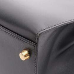 مملوكة مسبقًا حقيبة يد هيرمس كيلي 32 جلد بوكس عجل أسود