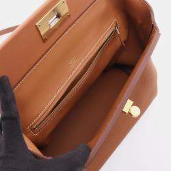 مملوكة مسبقًا Hermes 24/24 Brown Togo and Swift Leather Shoulder Bag