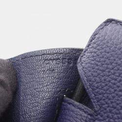 مملوكة مسبقًا حقيبة هيرمس بيركين 30 جلد توغو أزرق إنكري