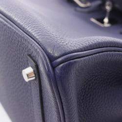 مملوكة مسبقًا حقيبة هيرمس بيركين 30 جلد توغو أزرق إنكري