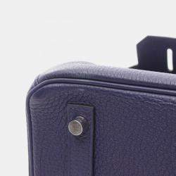 مملوكة مسبقًا حقيبة هيرمس بيركين 30 جلد توغو أزرق إنكري