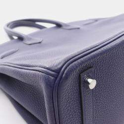 مملوكة مسبقًا حقيبة هيرمس بيركين 30 جلد توغو أزرق إنكري