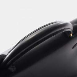 مملوكة مسبقًا Hermes Kelly 32 Black Box Calf Leather Tote Bag