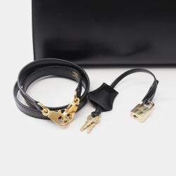 مملوكة مسبقًا Hermes Kelly 32 Black Box Calf Leather Tote Bag