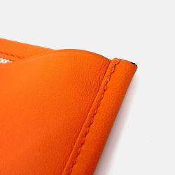 Pre Owned Hermes Orange Leather Petit H Pocket