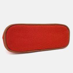 Pre Owned Hermes Red Cotton Bolide Pouch Mini