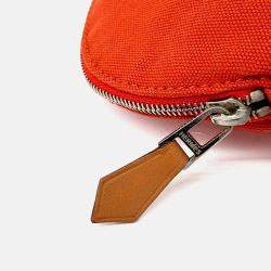 Pre Owned Hermes Red Cotton Bolide Pouch