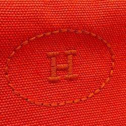 Pre Owned Hermes Red Cotton Bolide Pouch