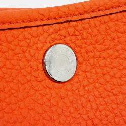 Pre Owned Hermes Red Leather Garden Party