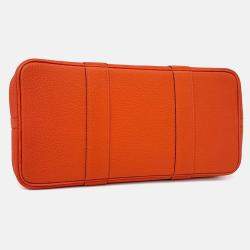 Pre Owned Hermes Red Leather Garden Party