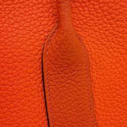 Pre Owned Hermes Red Leather Garden Party