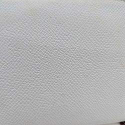 Pre Owned Hermes Blue Leather Silky Half Wallet