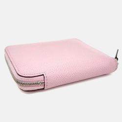 Pre Owned Hermes Pink Leather Silky Half Wallet
