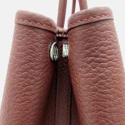 Pre Owned Hermes Burgundy Leather Garden Party 30