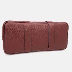 Pre Owned Hermes Burgundy Leather Garden Party 30