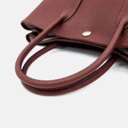Pre Owned Hermes Burgundy Leather Garden Party 30