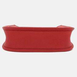 Pre Owned Hermes Red Leather Evelyn 16