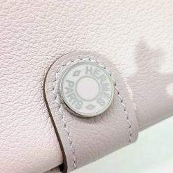 Pre Owned Hermes Pink Leather R.M.S. Card Wallet