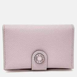 Pre Owned Hermes Pink Leather R.M.S. Card Wallet