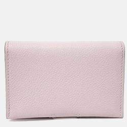 Pre Owned Hermes Pink Leather R.M.S. Card Wallet