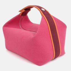 Pre Owned Hermes Pink Canvas Breathe-A-Brack Case GM