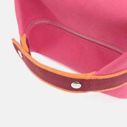 Pre Owned Hermes Pink Canvas Breathe-A-Brack Case GM