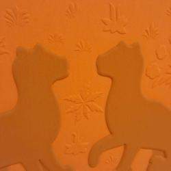 Pre Owned Hermes Orange Leather Neo Bain Clutch