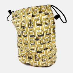 Pre Owned Hermes Yellow Silk Pouch