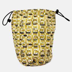 Pre Owned Hermes Yellow Silk Pouch