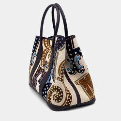 Pre Owned Hermes Black Multicolor Fabric Garden Party