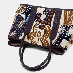 Pre Owned Hermes Black Multicolor Fabric Garden Party