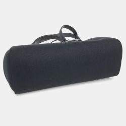 Pre Owned Hermes Black Canvas and Leather New Zip Herbag Small