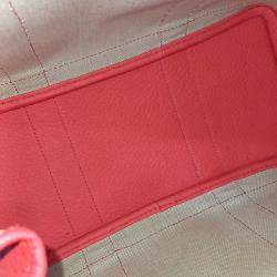 Pre Owned Hermes Beige Red Fabric Garden Party 30  & Twilly