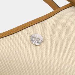 Pre Owned Hermes Beige Brown Fabric Garden Pile