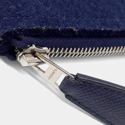 Pre Owned Hermes Navy Blue Fabric and Leather Todo 29 Colorblock