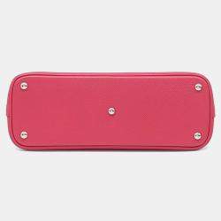 Pre Owned Hermes Pink Leather Bolide 27