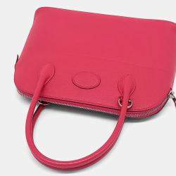 Pre Owned Hermes Pink Leather Bolide 27
