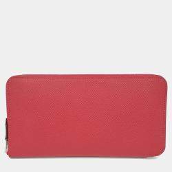 Pre Owned Hermes Pink Leather Silky Long Wallet