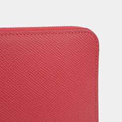 Pre Owned Hermes Pink Leather Silky Long Wallet