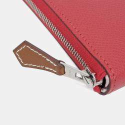 Pre Owned Hermes Pink Leather Silky Long Wallet