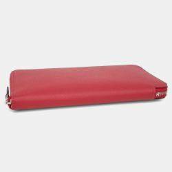 Pre Owned Hermes Pink Leather Silky Long Wallet