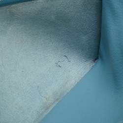 Pre Owned Hermes Bleu Jean Togo Leather Palladium Finish Birkin 35 Bag